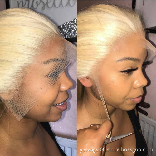 Cheap Yeswigs 613 Blonde Hd Full Transparent Lace Frontal Wig Raw Brazilian Human Hair Lace Front Wig Human Hair For Black Women